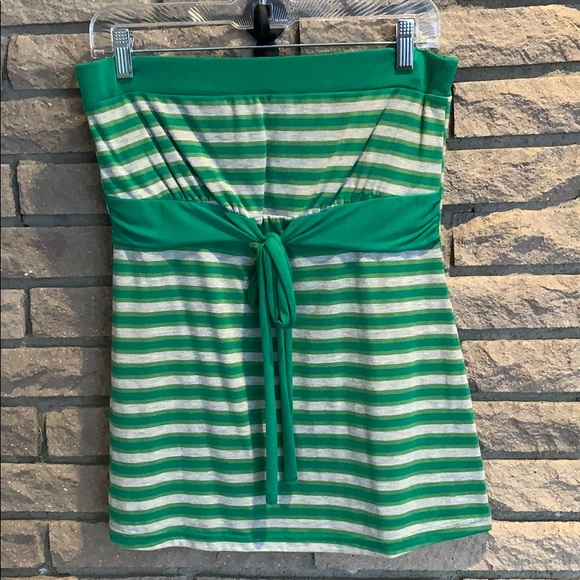Self Esteem Strapless Baby Doll Striped Top - Picture 4 of 8